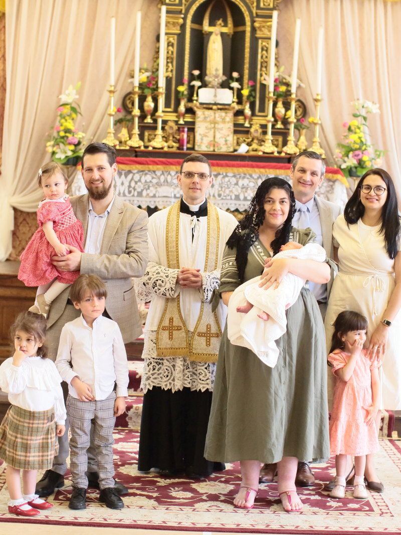 Afonso&rsquo;s baptism with godparents Michael and Ariana and Canon Heppelle